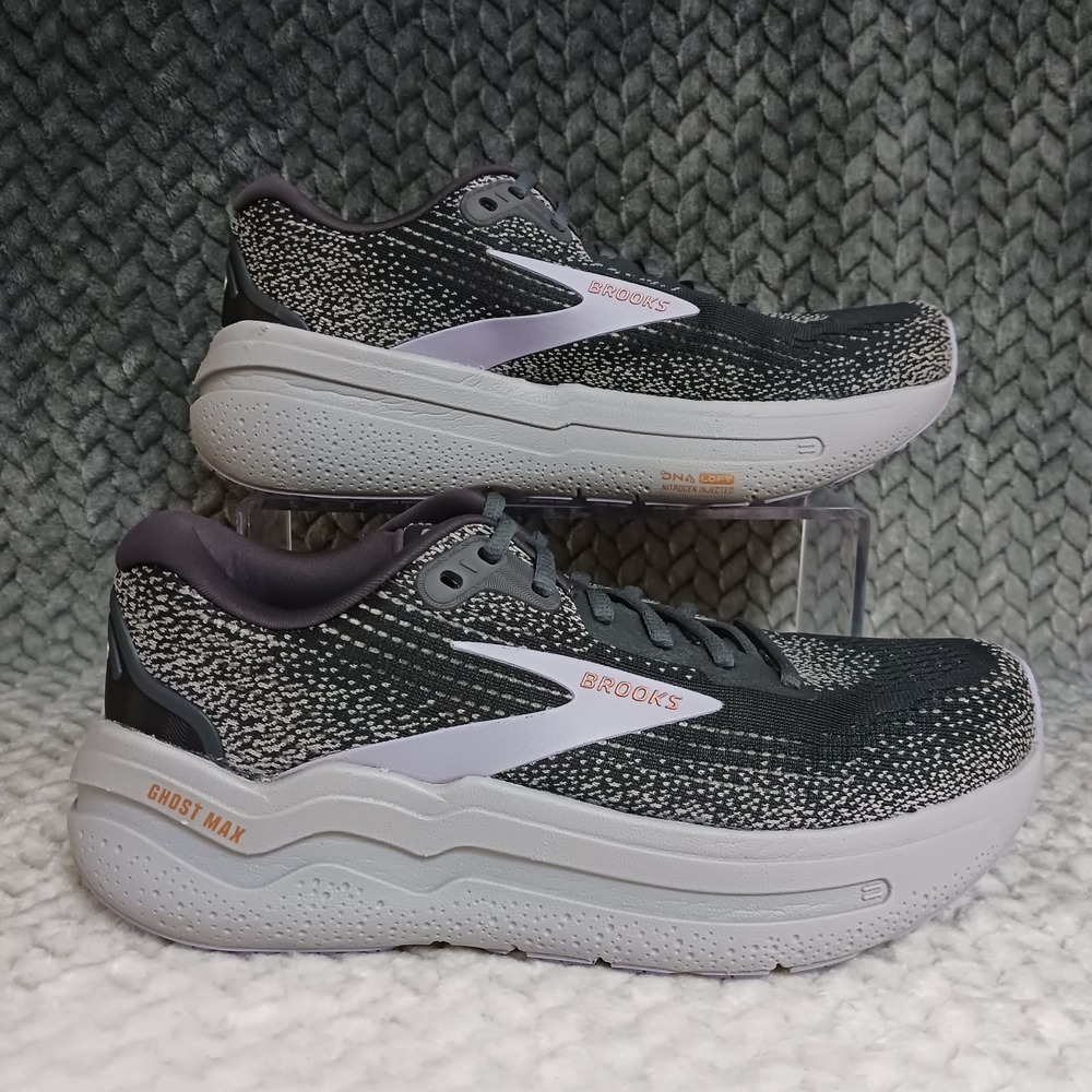 Brooks Ghost Max 2 Ebony Alloy Women's Walking Running Sneakers Shoes Size 7.5